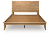 Sherbana Light Brown Queen Platform Bed from Ashley Furniture - Luna Furniture