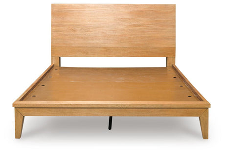 Sherbana Light Brown California King Platform Bed from Ashley Furniture - Luna Furniture