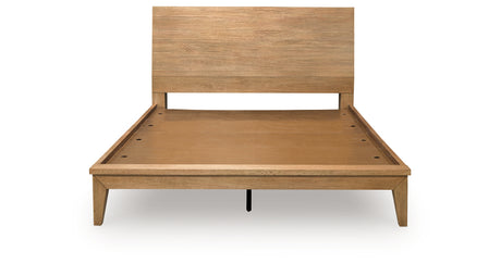Sherbana Light Brown King Platform Bed from Ashley Furniture - Luna Furniture