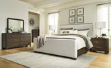 Radkin Burnished Brown Uphostered Panel Bedroom Set from Ashley - Luna Furniture