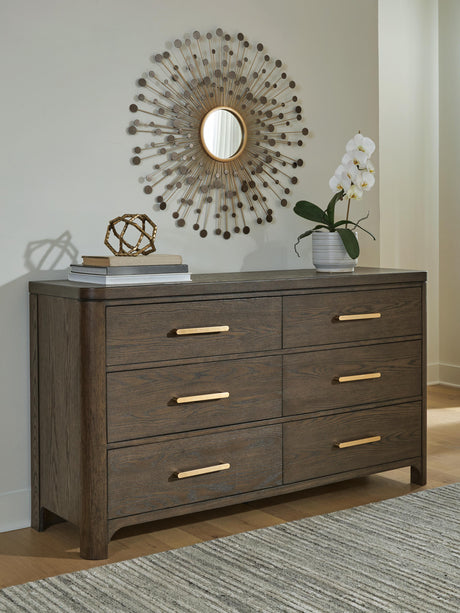 Radkin Burnished Brown Dresser from Ashley - Luna Furniture