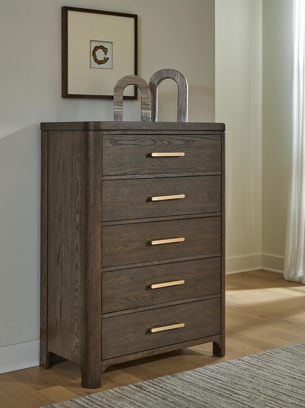 Radkin Burnished Brown Chest of Drawers from Ashley - Luna Furniture