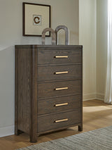 Radkin Burnished Brown Chest of Drawers from Ashley - Luna Furniture