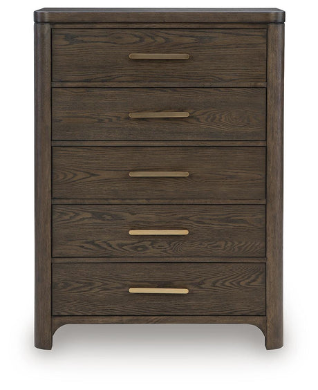 Radkin Burnished Brown Chest of Drawers from Ashley - Luna Furniture