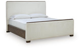 Radkin Burnished Brown King Uphostered Panel Bed from Ashley - Luna Furniture