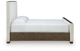 Radkin Burnished Brown King Uphostered Panel Bed from Ashley - Luna Furniture