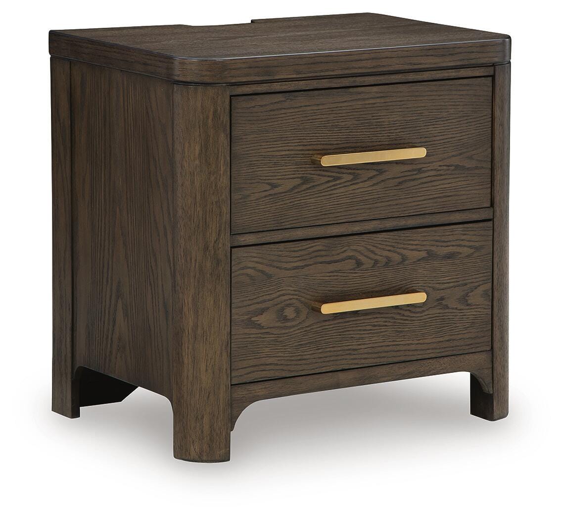 Radkin Burnished Brown Nightstand from Ashley - Luna Furniture