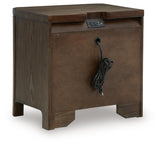 Radkin Burnished Brown Nightstand from Ashley - Luna Furniture