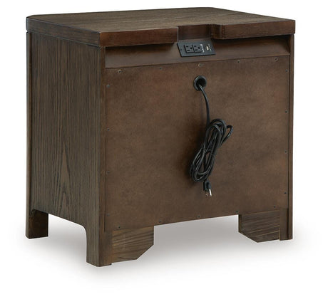 Radkin Burnished Brown Nightstand from Ashley - Luna Furniture