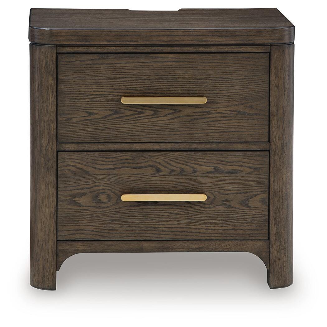 Radkin Burnished Brown Nightstand from Ashley - Luna Furniture