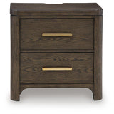 Radkin Burnished Brown Nightstand from Ashley - Luna Furniture
