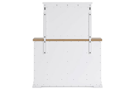 Ashbryn White/Natural Dresser and Mirror from Ashley - Luna Furniture