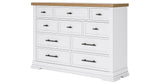 Ashbryn White/Natural California King Panel Storage Bed with Dresser from Ashley Furniture - Luna Furniture