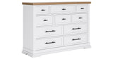 Ashbryn White/Natural King Panel Storage Bed with Dresser from Ashley - Luna Furniture