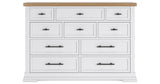 Ashbryn White/Natural Queen Panel Storage Bed with Dresser from Ashley Furniture - Luna Furniture