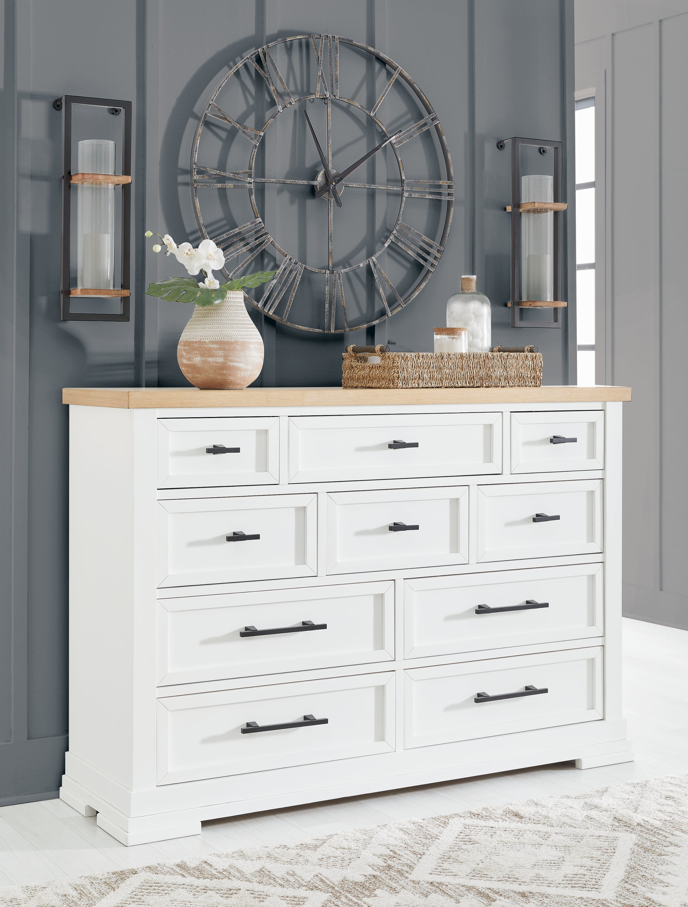 Ashbryn White/Natural Dresser - Luna Furniture