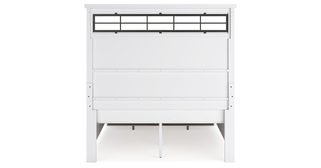 Ashbryn White/Natural Queen Panel Storage Bed with Dresser from Ashley Furniture - Luna Furniture