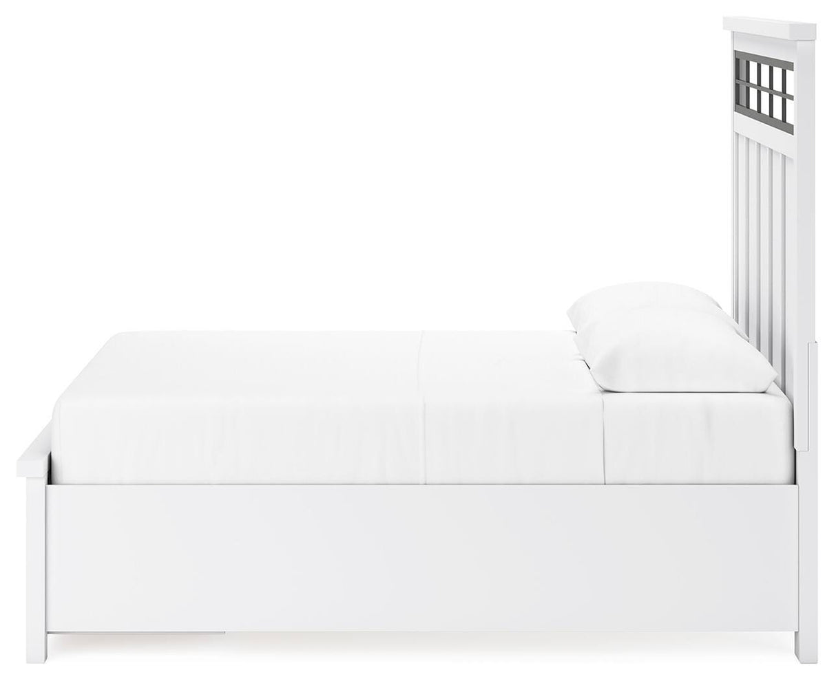 Ashbryn White/Natural Queen Storage Platform Bed from Ashley - Luna Furniture