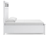 Ashbryn White/Natural Queen Storage Platform Bed from Ashley - Luna Furniture