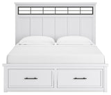 Ashbryn White/Natural King Storage Platform Bed from Ashley - Luna Furniture