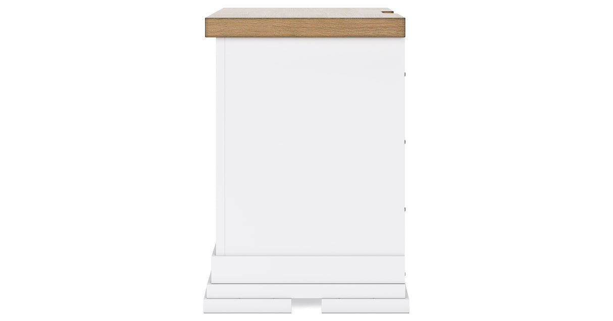 Ashbryn White/NaturalQueen Panel Storage Bed with 2 Nightstands from Ashley Furniture - Luna Furniture