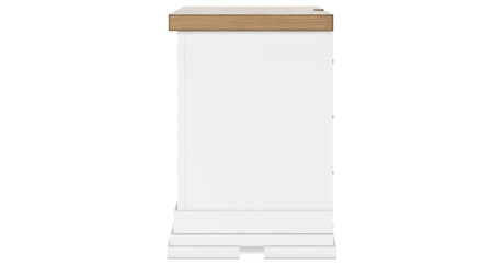 Ashbryn White/Natural California King Panel Storage Bed with 2 Nightstands from Ashley - Luna Furniture