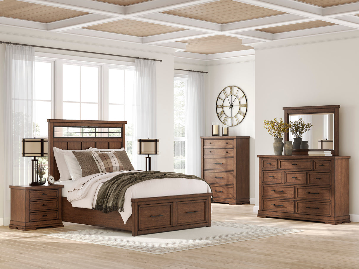Taffenbrook Medium Brown Storage Platform Set from Ashley - Luna Furniture