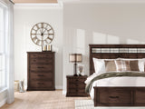 Taffenbrook Medium Brown Storage Platform Set from Ashley - Luna Furniture