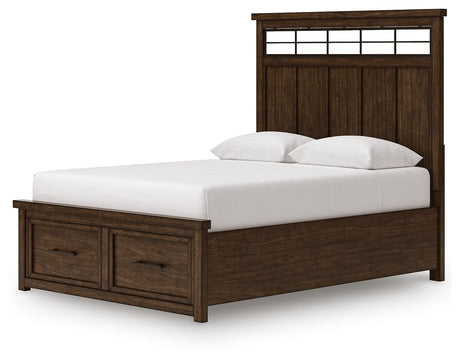 Taffenbrook Medium Brown Queen Storage Platform Bed from Ashley - Luna Furniture