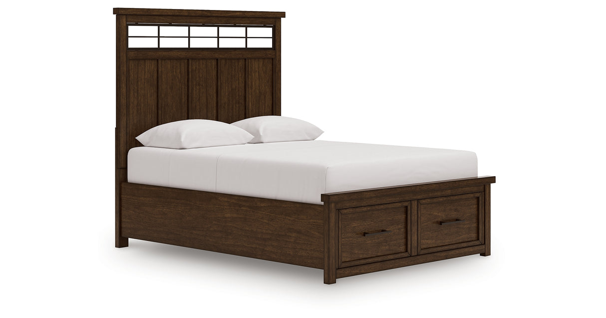 Taffenbrook Medium Brown Queen Storage Platform Bed from Ashley - Luna Furniture