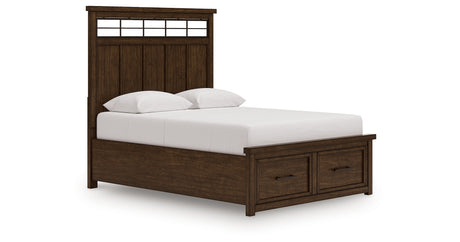 Taffenbrook Medium Brown Queen Storage Platform Bed from Ashley - Luna Furniture