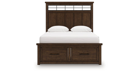 Taffenbrook Medium Brown Queen Storage Platform Bed from Ashley - Luna Furniture