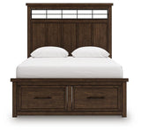 Taffenbrook Medium Brown Queen Storage Platform Bed from Ashley - Luna Furniture