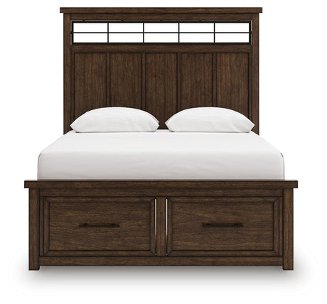 Taffenbrook Medium Brown Queen Storage Platform Bed from Ashley - Luna Furniture