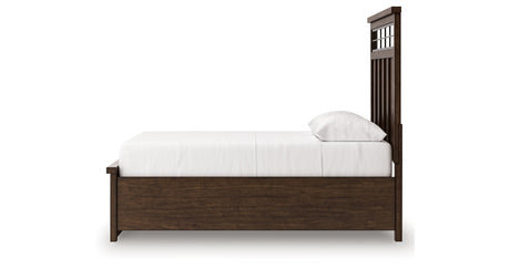 Taffenbrook Medium Brown Queen Storage Platform Bed from Ashley - Luna Furniture