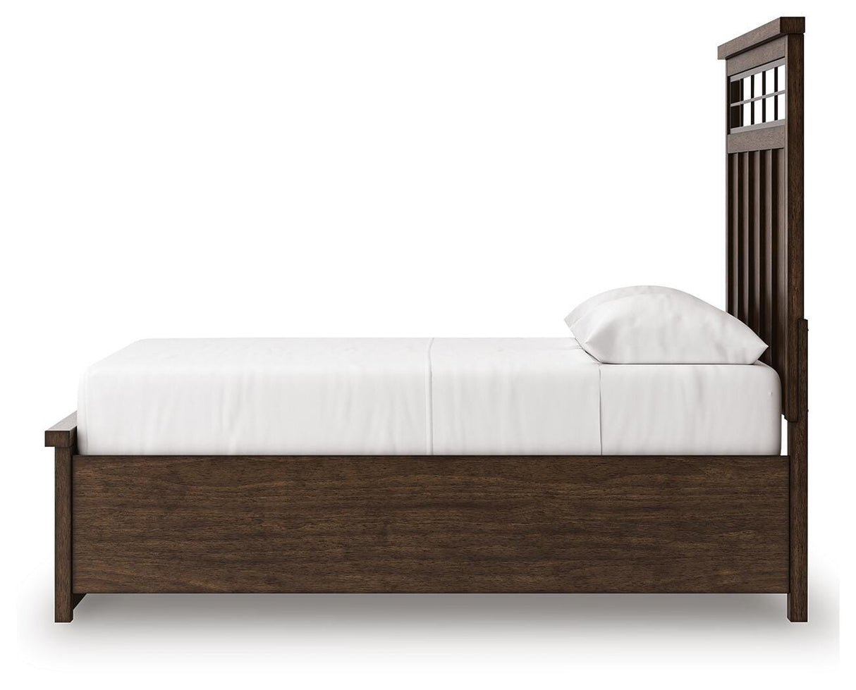 Taffenbrook Medium Brown Queen Storage Platform Bed from Ashley - Luna Furniture
