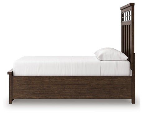 Taffenbrook Medium Brown Queen Storage Platform Bed from Ashley - Luna Furniture