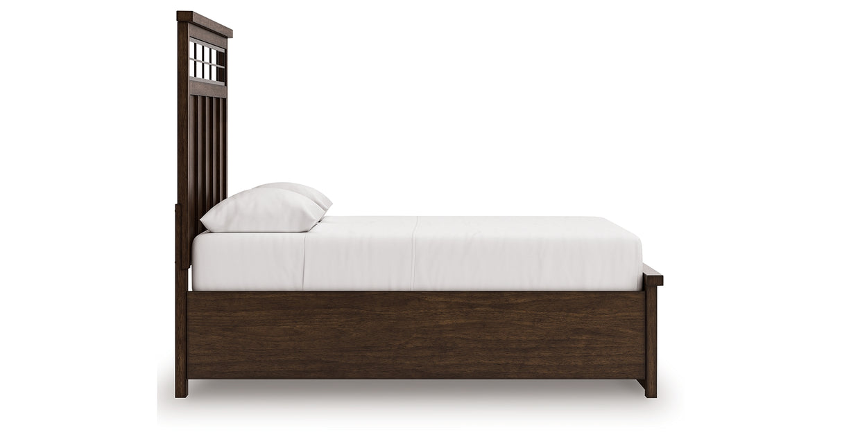 Taffenbrook Medium Brown Queen Storage Platform Bed from Ashley - Luna Furniture