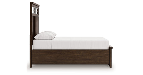 Taffenbrook Medium Brown Queen Storage Platform Bed from Ashley - Luna Furniture