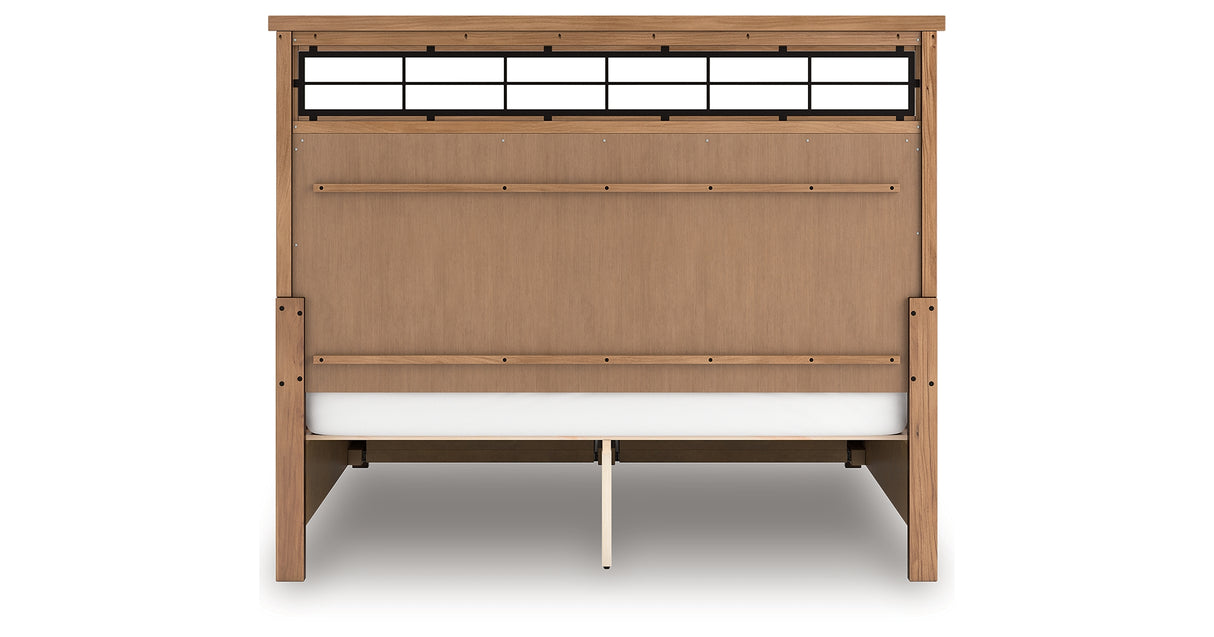 Taffenbrook Medium Brown California King Panel Storage Bed from Ashley - Luna Furniture
