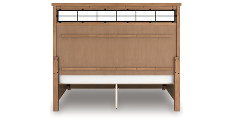 Taffenbrook Medium Brown California King Panel Storage Bed from Ashley Furniture - Luna Furniture