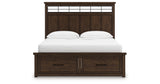 Taffenbrook Medium Brown California King Panel Storage Bed from Ashley - Luna Furniture