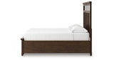 Taffenbrook Medium Brown California King Panel Storage Bed from Ashley - Luna Furniture