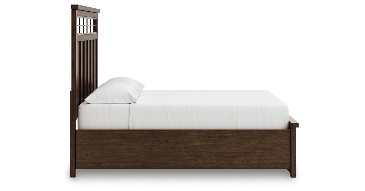 Taffenbrook Medium Brown California King Panel Storage Bed from Ashley - Luna Furniture