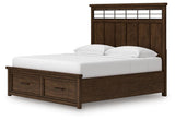 Taffenbrook Medium Brown King Storage Platform Bed from Ashley - Luna Furniture