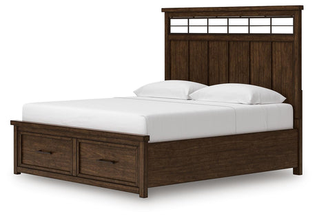Taffenbrook Medium Brown King Storage Platform Bed from Ashley - Luna Furniture