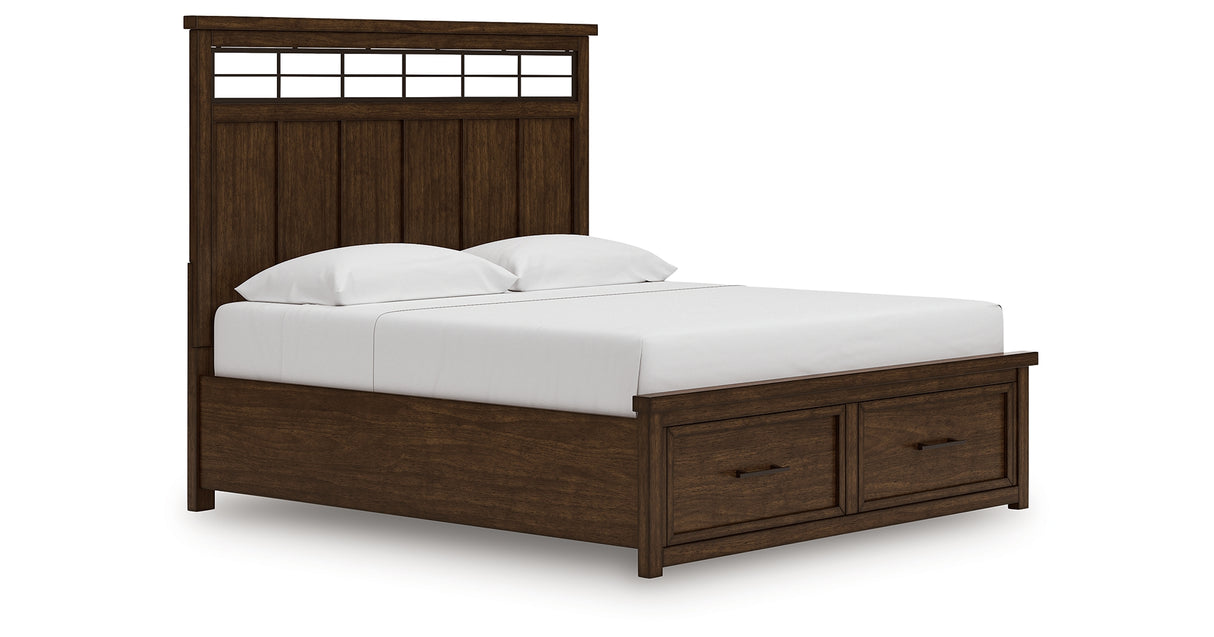Taffenbrook Medium Brown King Storage Platform Bed from Ashley - Luna Furniture