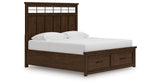 Taffenbrook Medium Brown King Storage Platform Bed from Ashley - Luna Furniture