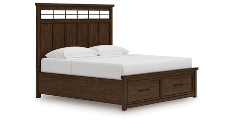 Taffenbrook Medium Brown King Storage Platform Bed from Ashley - Luna Furniture