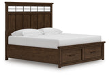 Taffenbrook Medium Brown King Storage Platform Bed from Ashley - Luna Furniture